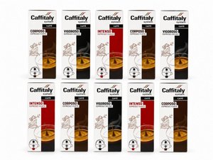 תערובת 100 קפסולות Caffitaly לבחירה תערובת 100 קפסולות Caffitaly לבחירה