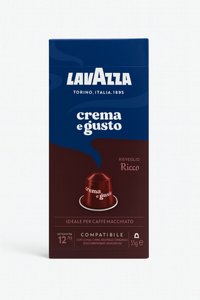 10 קפסולות אלומניום תואם נספרסו lavazza Crema e Gusto Ricco חוזק 11 10 קפסולות אלומניום תואם נספרסו lavazza Crema e Gusto Ricco חוזק 11