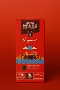 קפסולות אלומיניום למכונת נספרסו חוזק 10 Caffe Mauro Original קפסולות אלומיניום למכונת נספרסו חוזק 10 Caffe Mauro Original