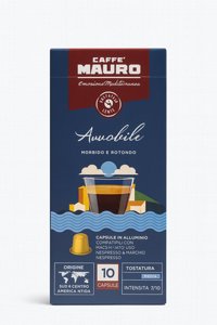10 קפסולות אלומיניום למכונת נספרסו חוזק 7 Caffe Mauro Amabile 10 קפסולות אלומיניום למכונת נספרסו חוזק 7 Caffe Mauro Amabile
