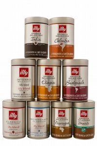 תערובת 1 ק"ג פולי קפה illy (4 פחיות 250 גרם) תערובת 1 ק"ג פולי קפה illy (4 פחיות 250 גרם)