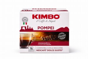16 קפסולות KIMBO POMPEI חוזק 12/13 תואם מכונת DOLCE GUSTO 16 קפסולות KIMBO POMPEI חוזק 12/13 תואם מכונת DOLCE GUSTO