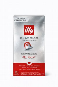 10 קפסולות אילי ILLY CLASSICO תואם נספרסו חוזק 6/10 10 קפסולות אילי ILLY CLASSICO תואם נספרסו חוזק 6/10