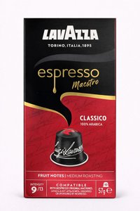 10 קפסולות אלומניום תואם נספרסו 100% lavazza Lavazza Espresso Maestro Classico arabica חוזק 9/13 10 קפסולות אלומניום תואם נספרסו 100% lavazza Lavazza Espresso Maestro Classico arabica חוזק 9/13