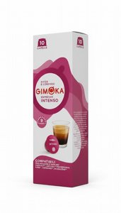 10 קפסולות Gimoka Intenso תואמות קפילטלי - Gimoka חוזק 9 10 קפסולות Gimoka Intenso תואמות קפילטלי - Gimoka חוזק 9