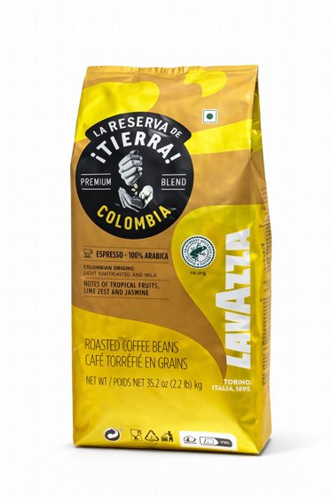 1 �"� ���� ��� ������ �������� �� ��� 100% ������ -LAVAZZA TIERRA COMOMBIA 100% ARABICA 